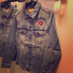 Jim Beam women’s jean jacket size small NWOT!